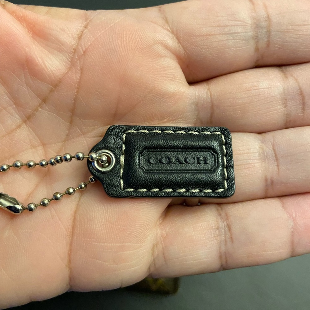 Coach Black Leather Key Holder